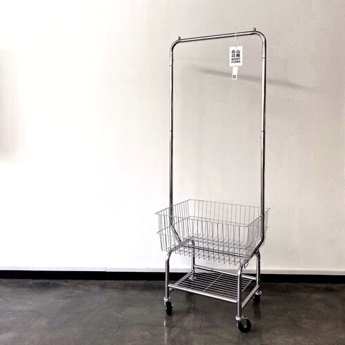 Multifunctional mobile clothes hanger cart floor-standing household clothes drying rack bedroom clothes hanger clothing store wholesale clothes rack
