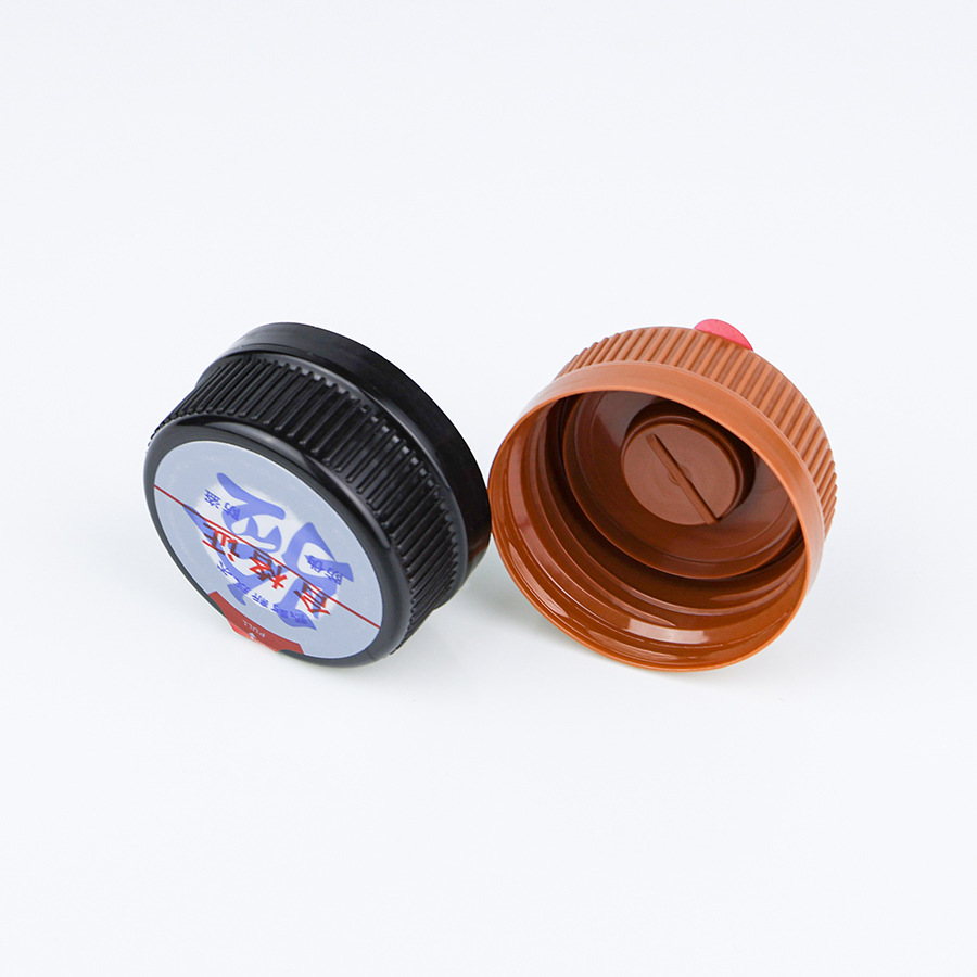 Proveedor al por mayor 45 calibre tapa roscada tapa circular 45MM boca roscada tapa plástica botella de PE tapa desechable image 4