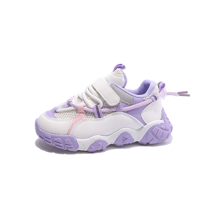 Entrega de una pieza 2023 primavera nuevos zapatos de papá para niños Velcro Sneaker niños y niñas zapatos transpirables moda