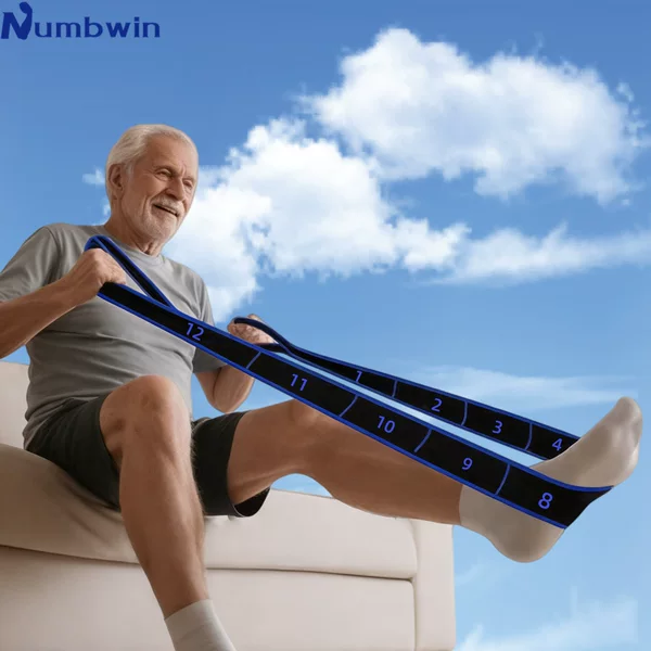 Numbwin Middle-Aged and Elderly 12-Graft Rope Resistance Band for Muscle-Building and Leg Strength Training