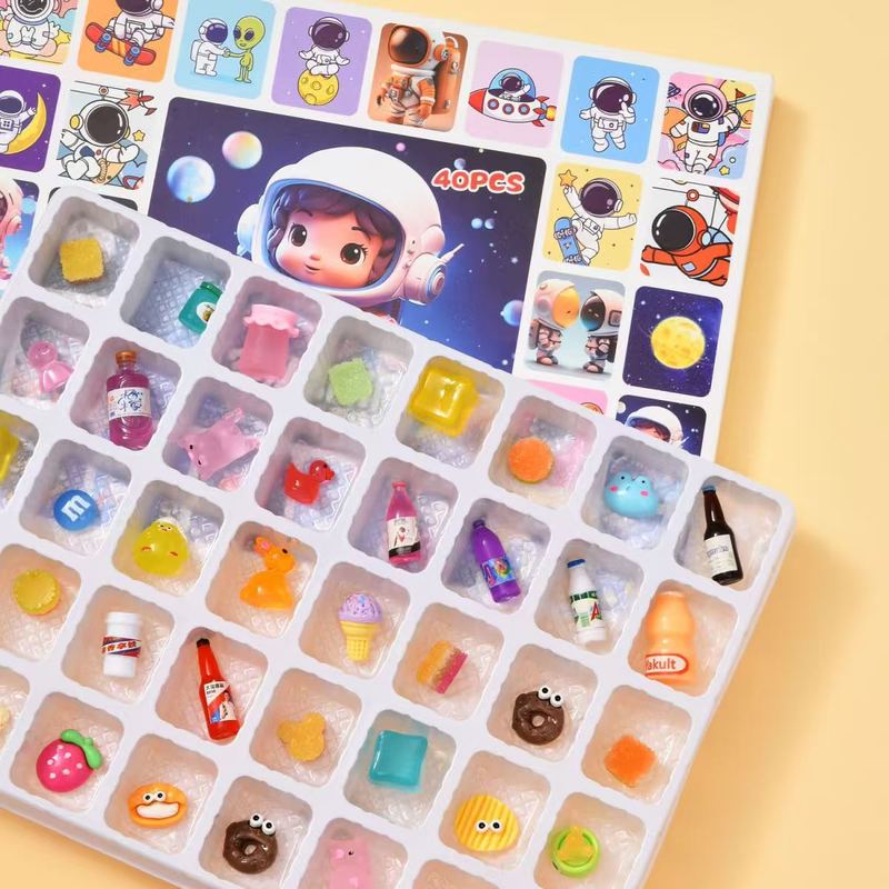 新しい 40 個の偽物の食品おもちゃ、ミニミニチュアボトル、発光ブラインドボックス、子供向けギフトストール|undefined