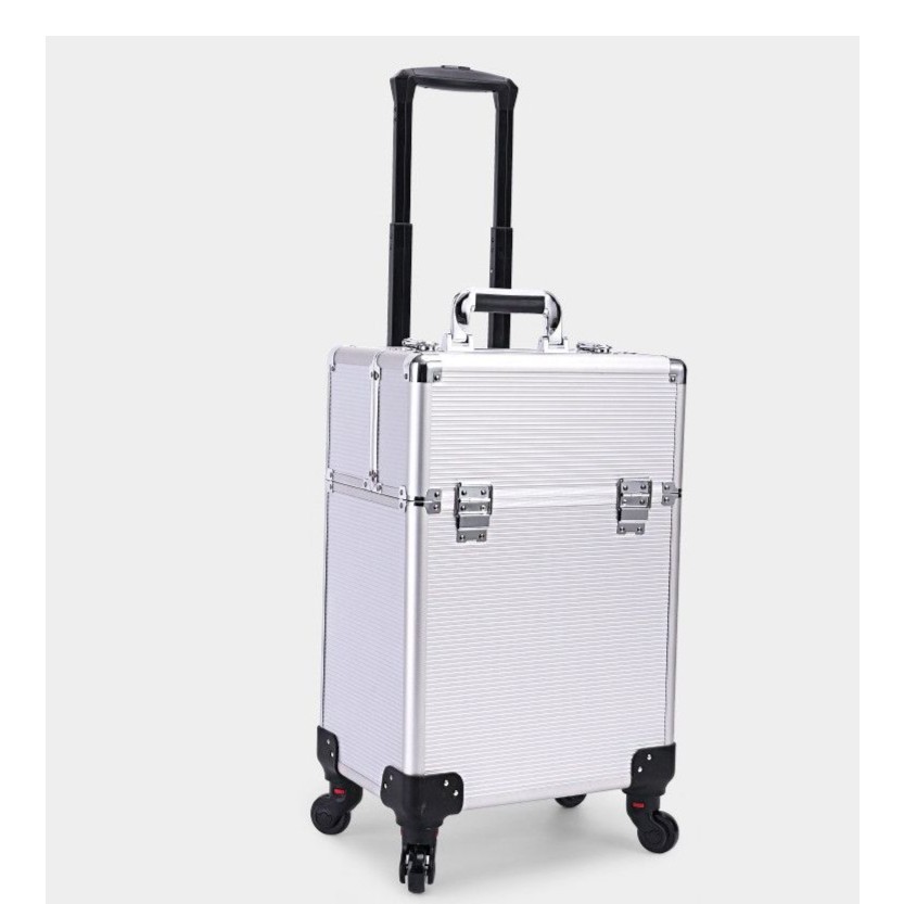 Caja de maquillaje multicapa, caja de tracción de maquillaje profesional, caja de herramientas de bordado de uñas, peluquería, maquillaje especial de gran capacidad