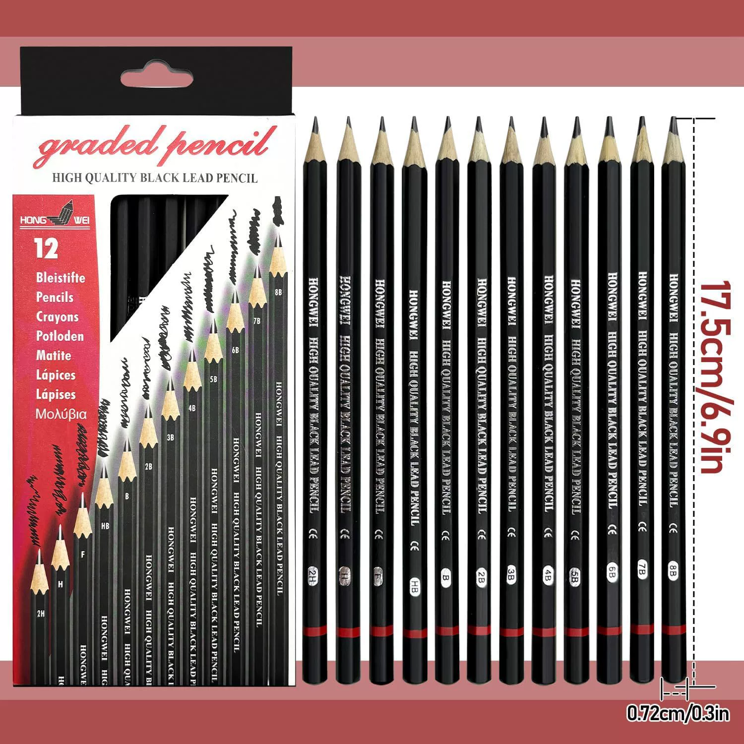 (Cross-border trading), professional pencil, set, brush for students for adults, drawing apron, 12 pieces