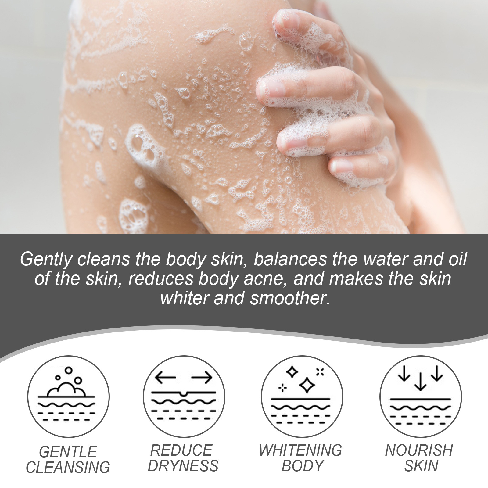 Jaysuing Deep Sea Volcano Mud Shower Gel Cleansing, Moisturizing, Nourishing Skin, Relieving Red, Dry, and Itchy Skin_voghion.com