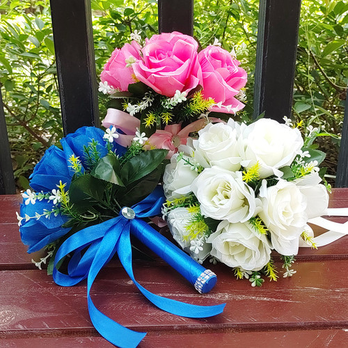 Western-style wedding bouquet, simulated rose bouquet, small new style forest bridal bouquet