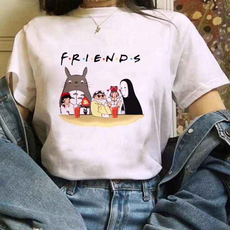 【Cross-Border European Size】Hayao Miyazaki Kawaii T-Shirt Graphic T-Shirt Fashion Clothing Totoro Studio Ghibli Available 【Cross-Border European Size】Hayao Miyazaki Kawaii T-Shirt Graphic T-Shirt Fashion Clothing Totoro Studio Ghibli Available