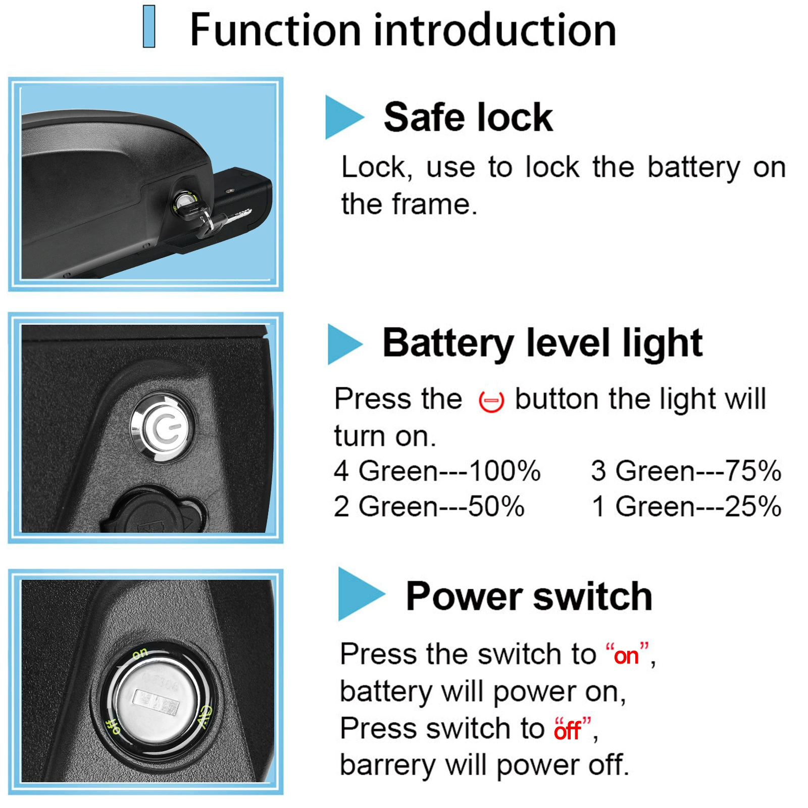 S1, S2, compatible lithium battery, 48v, 13AH