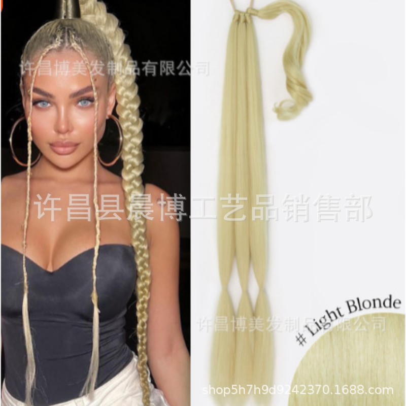 Peluca Cola de Caballo femenina enrollamiento extensión del pelo Cola de Caballo peluca sintética boxeo ponytail en stock Comercio exterior nuevo producto