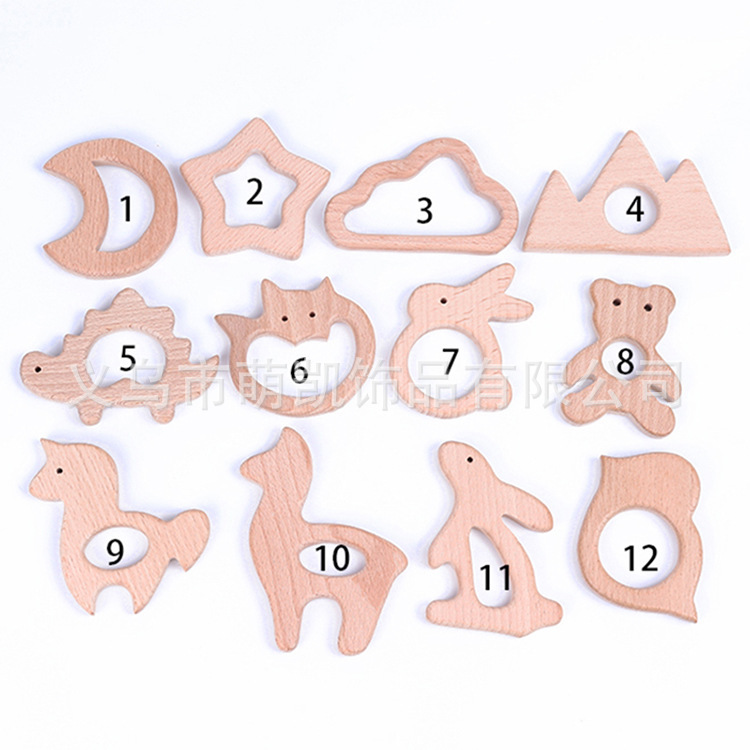Manufacturer wholesales baby teething toys, accessories, beech wood teething sticks, teether accessories, foreign trade dropshipping