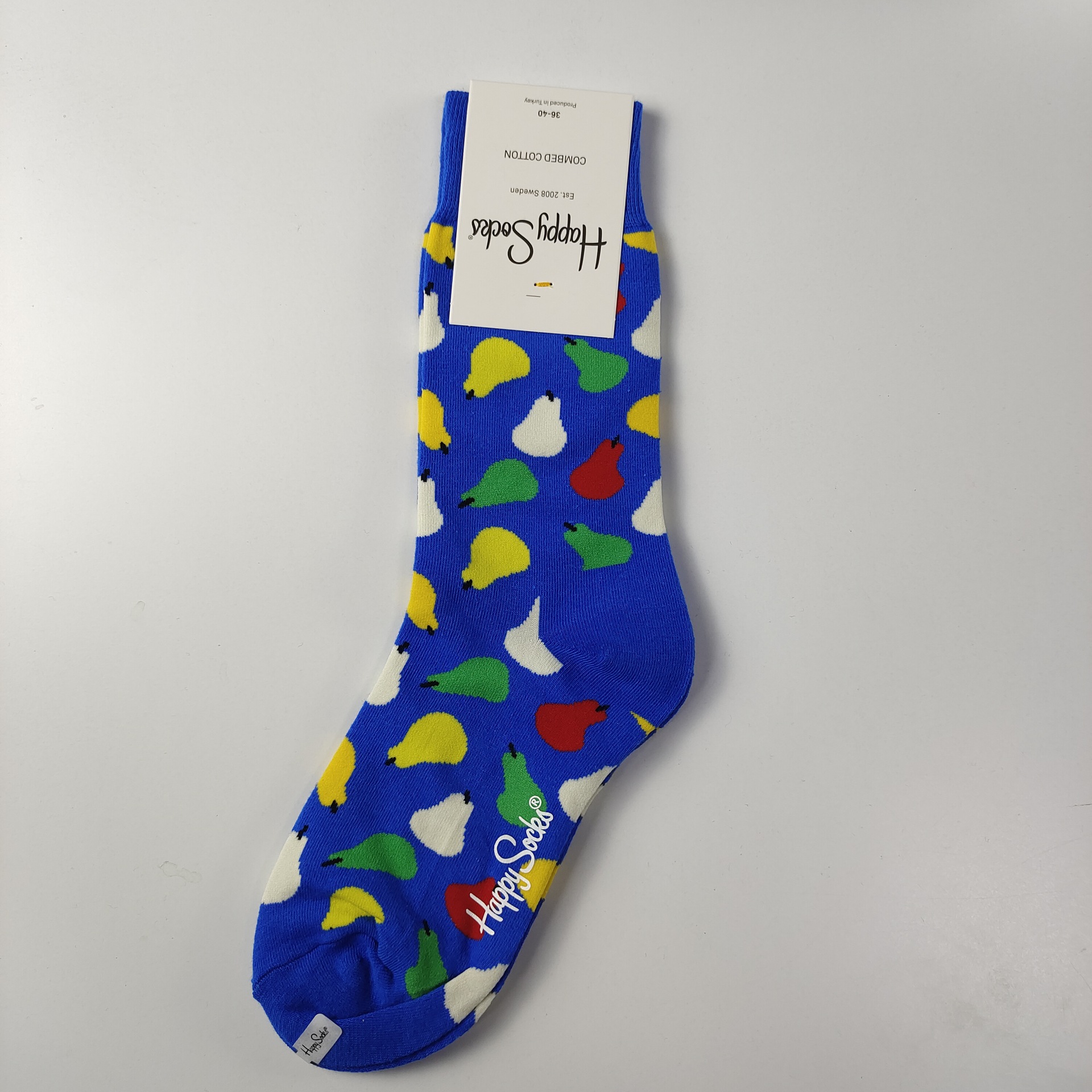 Calcetines HappySocks para mujer, 5 pares, de algodón, estilo coreano, versátiles, de media pantorrilla, de tubo alto, para todas las estaciones, estilo sueco, 2025d_voghion.com