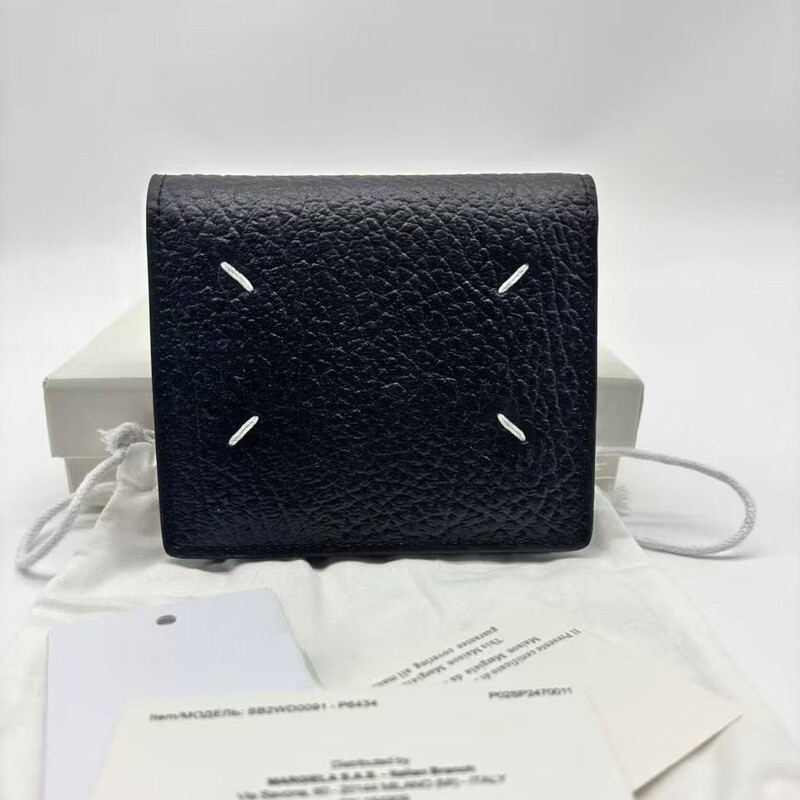 Mm Style First-Layer Cowhide Leather Unisex Black Versatile Multi-Card Slot Zero-Fold Wallet Card Holder
