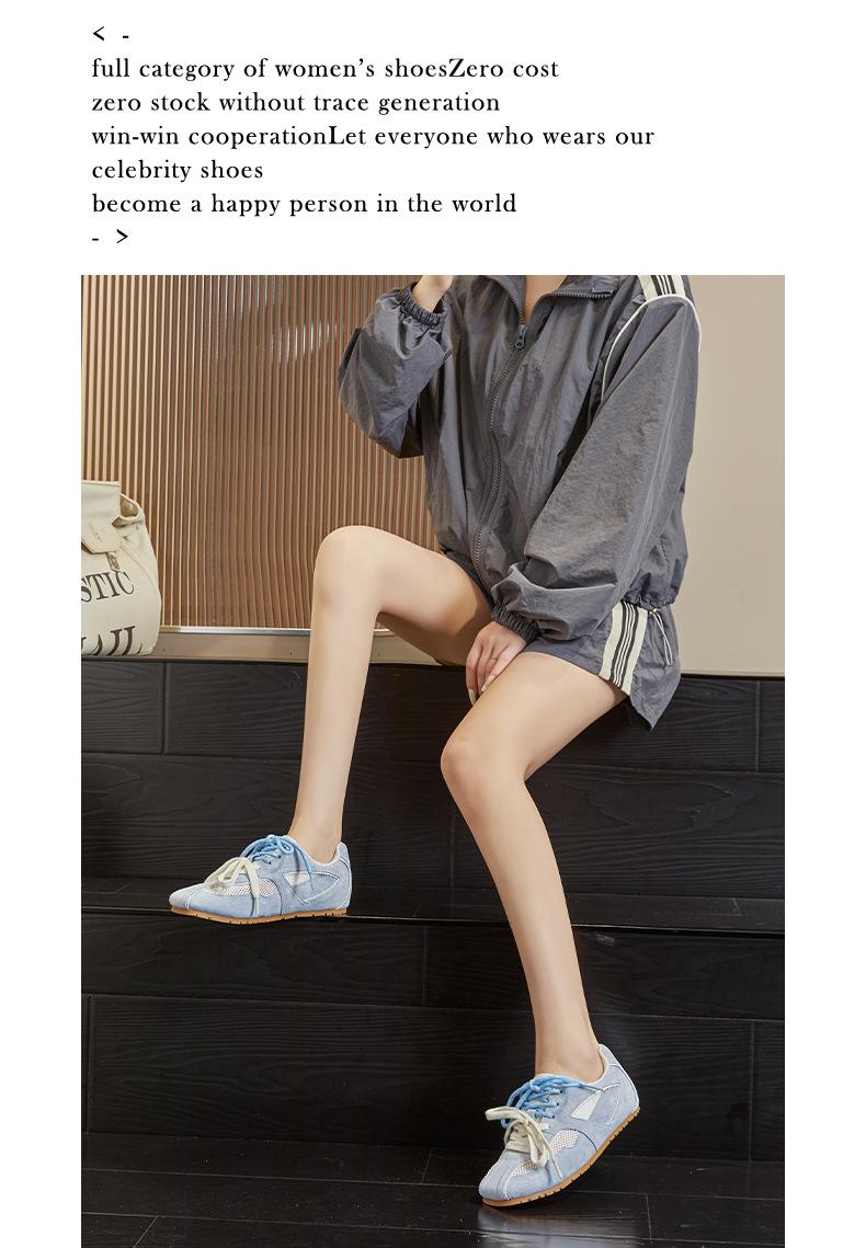 Women's Retro German Training Shoes Grass Pigskin Insoles Summer Casual Versatile Genuine Leather_vogvips.com