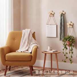 实木花朵挂衣架壁挂架客厅墙上后面玄关衣帽架花朵壁挂架