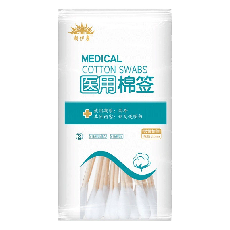 Медицинская Ватная Палочка Одноразовые Стерильные Медицинские Стерилизации Стерилизация Большая Голова Хлопка Палочка Детские Деревянные Палочки Одиночная Головка Хлопка Палочки Бытовых
