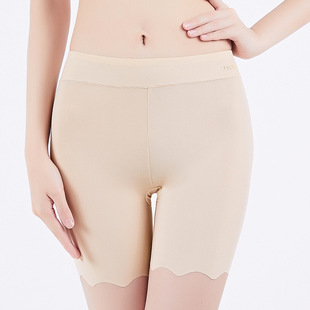 Extra Large size anti-exposure safety pants women's summer ice silk seamless bottoming high waist women's boxer briefs thin