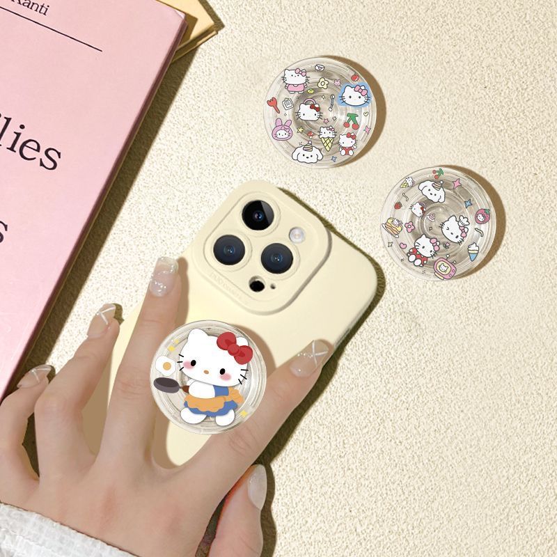 Kitty Gato soporte de bolsa de aire redonda en el corazón de una niña 360 grados rotación ajustable retráctil perezosos para perseguir el drama