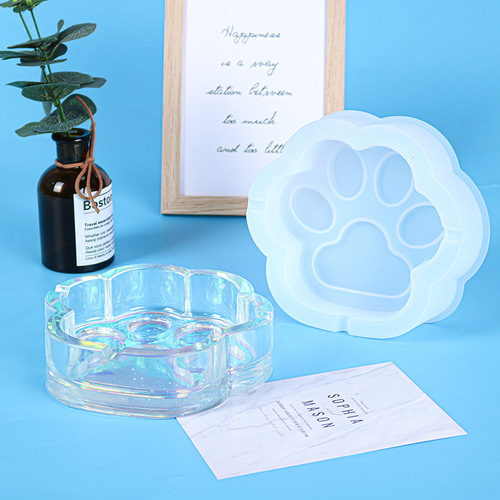 Proud diy glue mold cat claw ashtray silicone mold Amazon new mirror jewelry