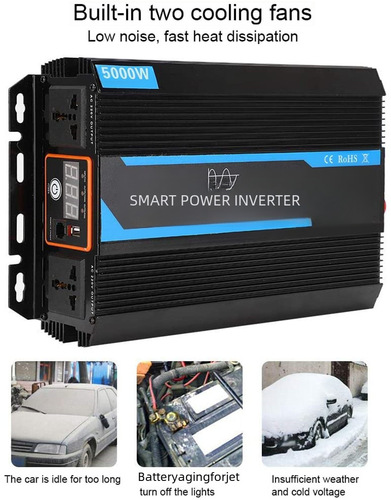 5000W6000W inverter photovoltaic power generation inverter power supply converter 12V to 220V pure sine wave inverter