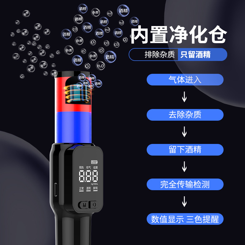 酒精测试仪吹气式高精度检测仪家用测量棒专用交通同款测酒仪器
