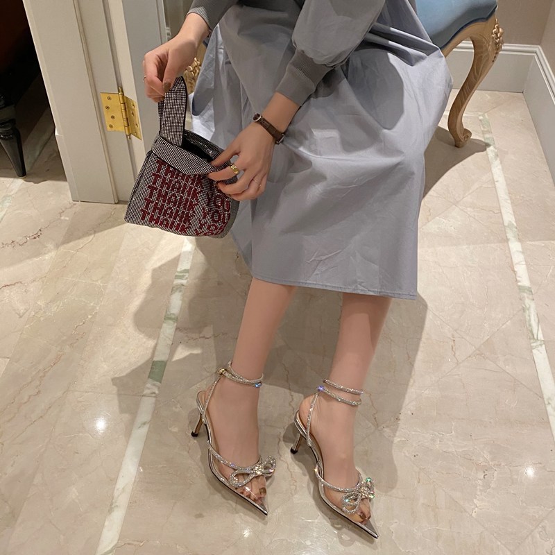 Sandali con tacco a spillo da donna con strass punta affilata_voghion.com