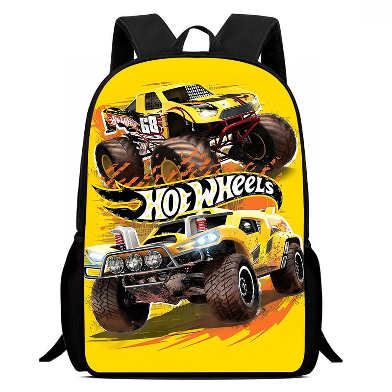 Hotwheelsrace School Bag High-Definition Printing High-Value Casual Cross-Border Backpack