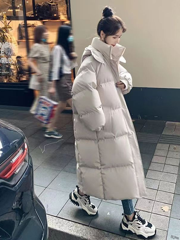 羽绒棉服女长款过膝2025新款oversize棉袄冬季宽松面包服加厚棉衣|undefined