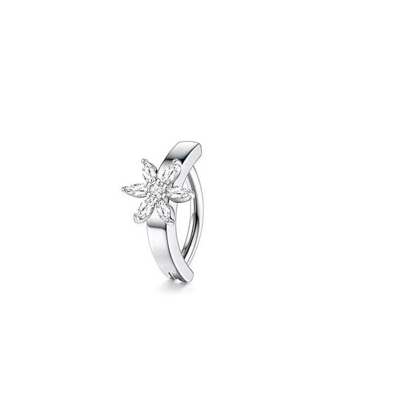 Simple Stainless Steel Unisex Zircon Navel Ring Body Piercing Jewelry Gold Plated Belly Button Ring detail image 7