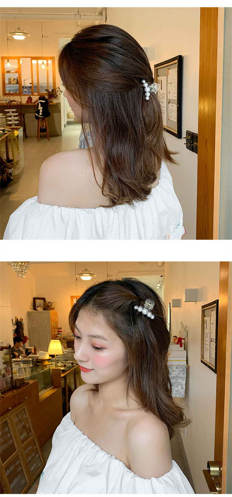Perlen-Haarspange für den Hinterkopf, Bade-Greif-Clip, groß, koreanischer, eleganter Hai-Clip, Haargreifer, Haarnadel-Clip, Kopfbedeckung_voghion.com