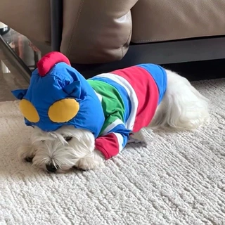 宠物狗狗狗猫咪棉服比熊秋冬小狗冬季加厚连帽保暖小型衣服萌趣