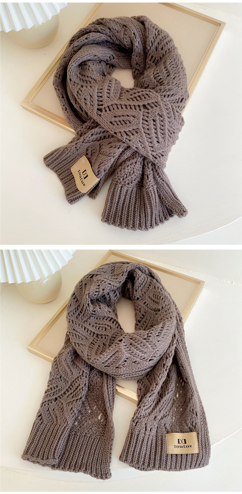 Women's Simple Style Commute Solid Color Polyester Scarf display picture 3