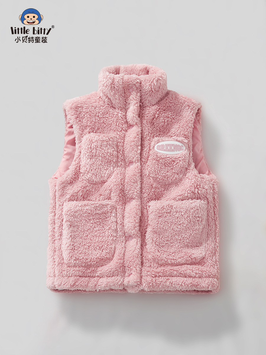 Sweet and Cute 25-Year-Old Autumn and Winter Kidsren's Outwears, Fashionable and Trendy Girls' Vests, Medium and Large Kidsren's Outwears