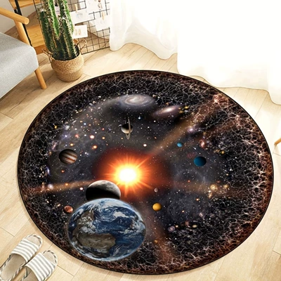 Wear-Resistant Mat, Available for Cross-Border Shipping Avtomobil döşəmə paspasları - style-020-60cm-round-crystal-velvet