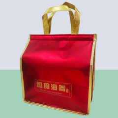 即食海参保温袋铝箔海鲜盆菜礼盒新春礼品冷藏加厚包装红色手提袋