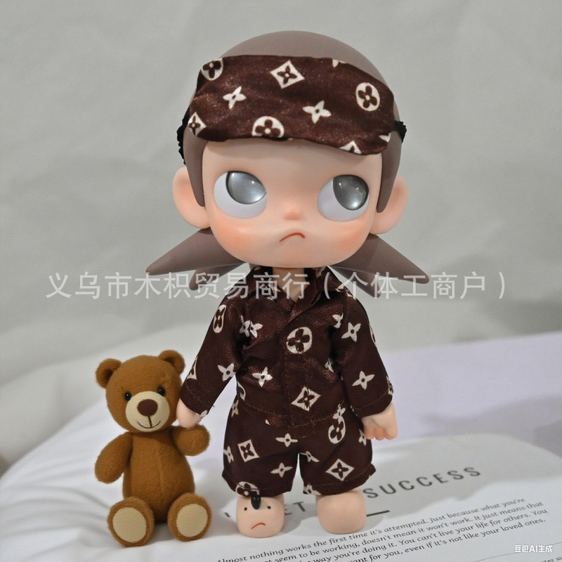 zsiga可动人偶娃衣 棉花娃娃bjd可动玩偶衣服 嘎子姐睡衣套装|undefined