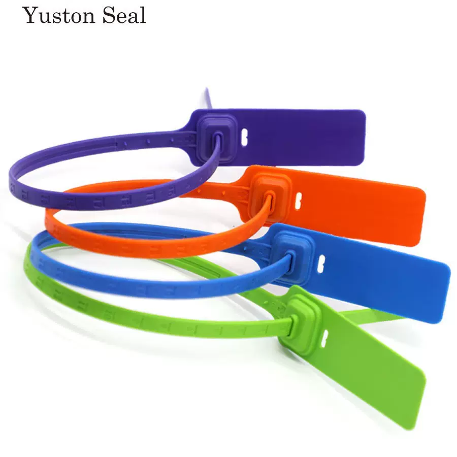 一次性抽紧式铅封塑料封条物流运煤货车施封锁银行封签防伪防盗扣