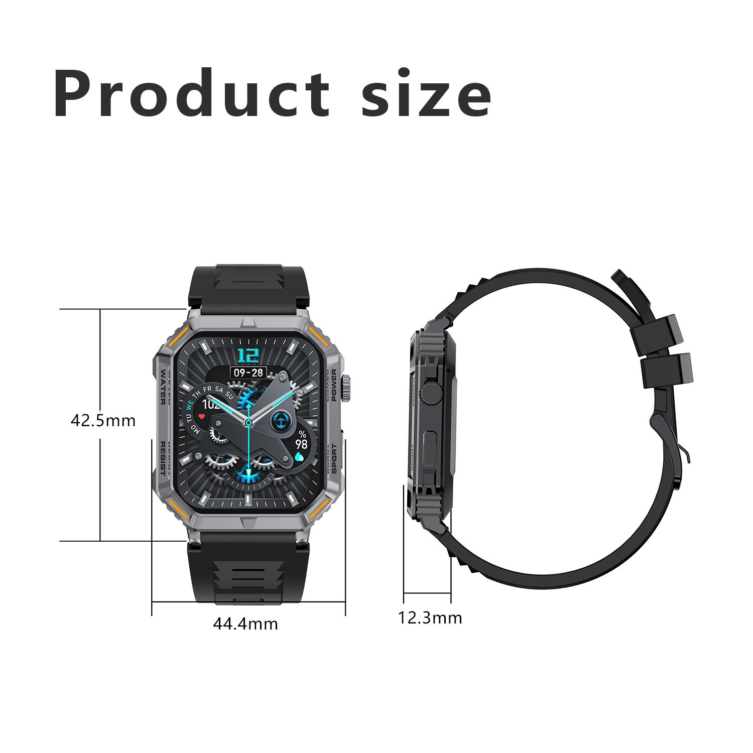 G106 Smartwatch 1,96 Zoll Outdoor Tri-Wind Motion Bluetooth_voghion.com