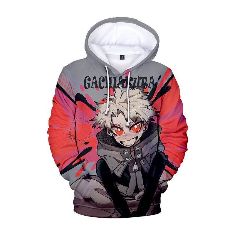 GACHIAKUTA anime merchandise hoodie pullover with fleece lining for autumn and winter, digital print