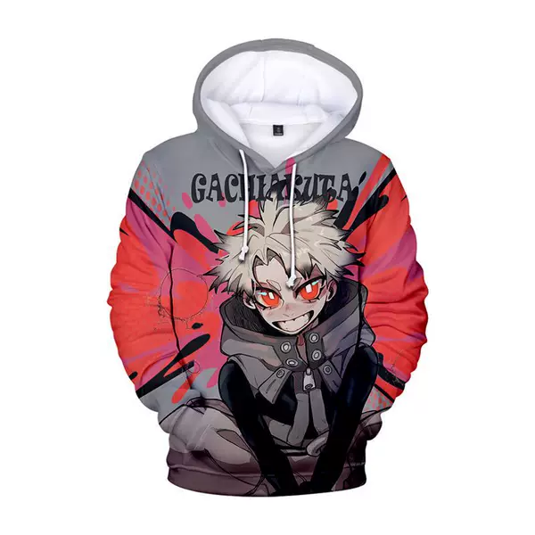 GACHIAKUTA anime merchandise hoodie pullover with fleece lining for autumn and winter, digital print