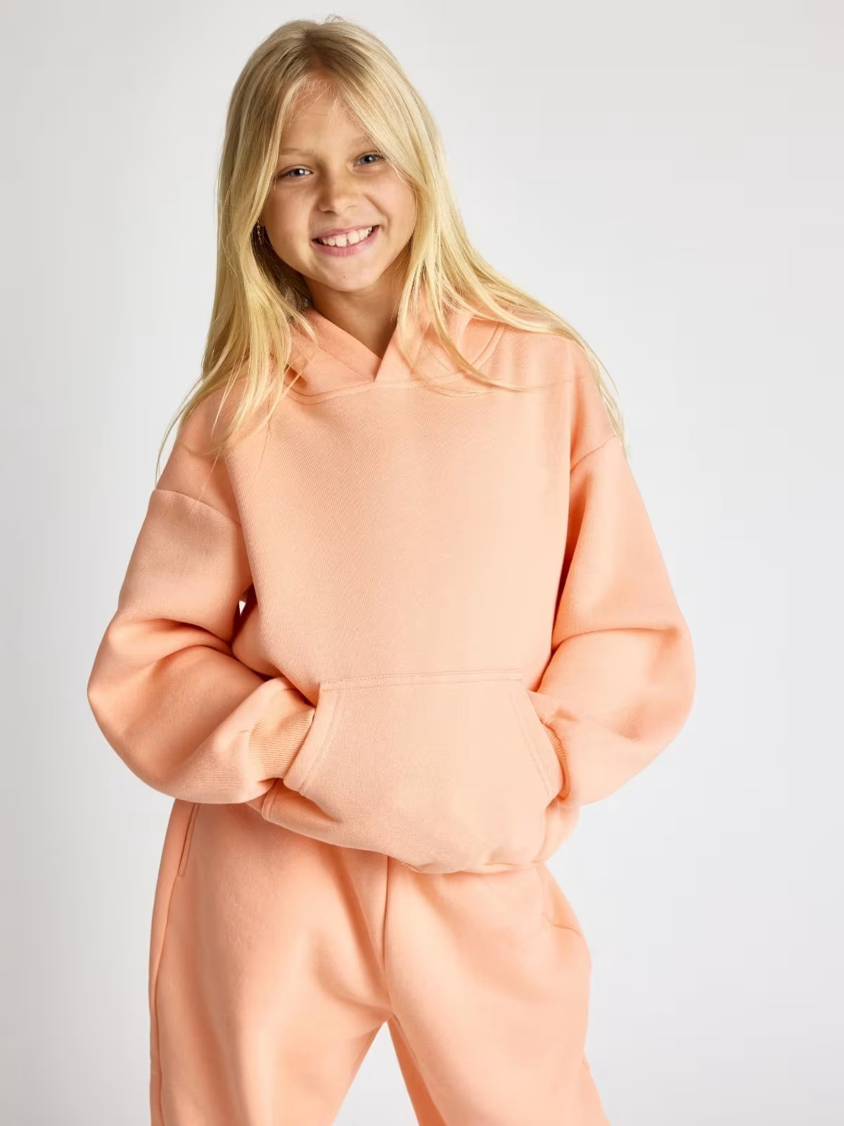 Completo due pezzi bambino con cappuccio stile europeo dopamine_voghion.com