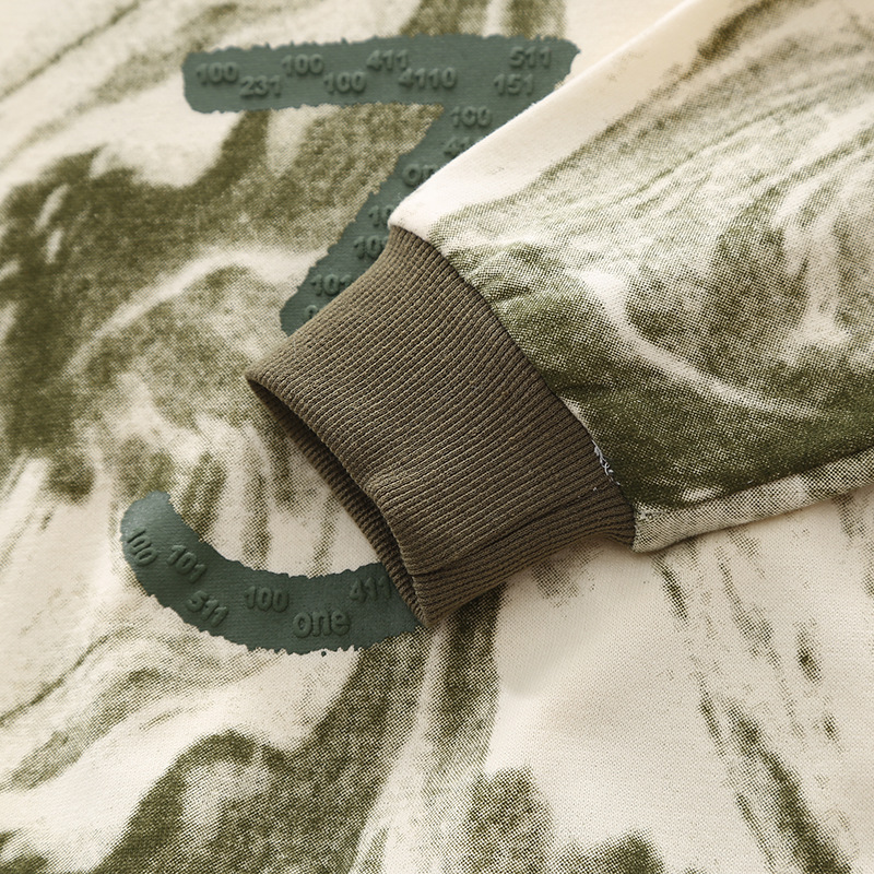 Conjunto de dos piezas con leggings casuales y suéter para niños pequeños y medianos con nuevo diseño teñido anudado que da sensación de primavera_voghion.com