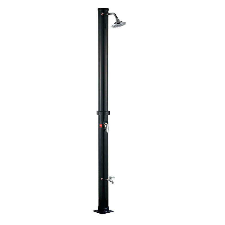 Columna de ducha alta para exteriores con energía solar, con triple cabezal de ducha, para jardín y uso en la playa.