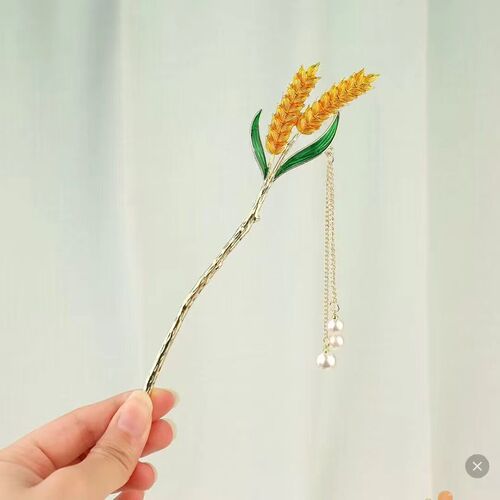 Dripping glaze hairpin Chinese style lotus hairpin exquisite modern simple daily hairpin Hanfu cheongsam accessories headdress