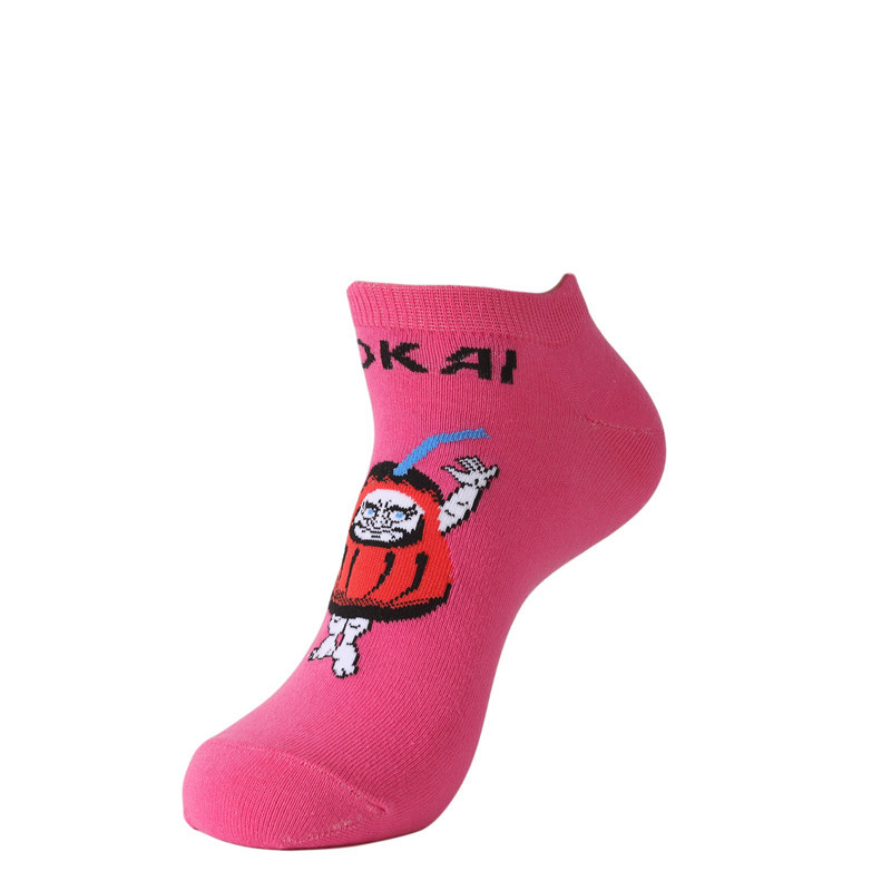 Male Japanese Monster Animation Socks Female Cotton Monster Story Sock Cartoon Personality Trend Boat Socks-5Prs 57 Undefined