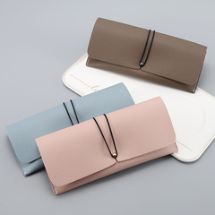 Factory Wholesale New Fashion Sunglasses Case with Spring Cord Soft Bag, Can Print LOGO