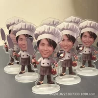 Набор акриловых периферийных аксессуаров Tao Zhe Chef Expression Pack, забавные креативные настольные украшения, подставка в том же стиле 3 см