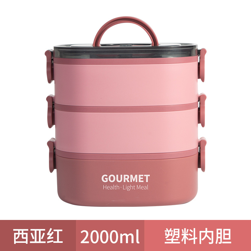 Nuevo estudiante cantina almuerzo caja de gran capacidad multi-capa portátil almuerzo caja de oficina trabajador microondas horno Calefacción almuerzo caja