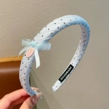 синий波点蝴蝶结海绵发箍