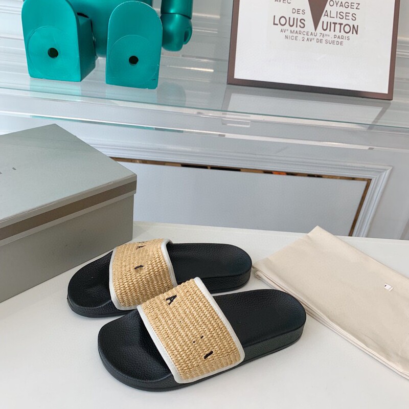 Foreign Trade 2025 New Slippers for Couples, Flats-Soled One-Line Straps, Woven Outer Wear, Men's and Women's Beach Sandals, Ma Trendy Foreign Trade 2025 New Slippers for Couples, Flats-Soled One-Line Straps, Woven Outer Wear, Men's and Women's Beach Sandals, Ma Trendy