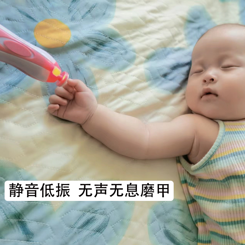 Pulidor de uñas eléctrico silencioso para recién nacidos y bebés con diseño seguro y sin ruido