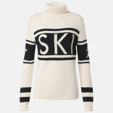 跨境独立站韩系套头字母针织衫毛衣宽松新款长袖洋气修保暖针织女